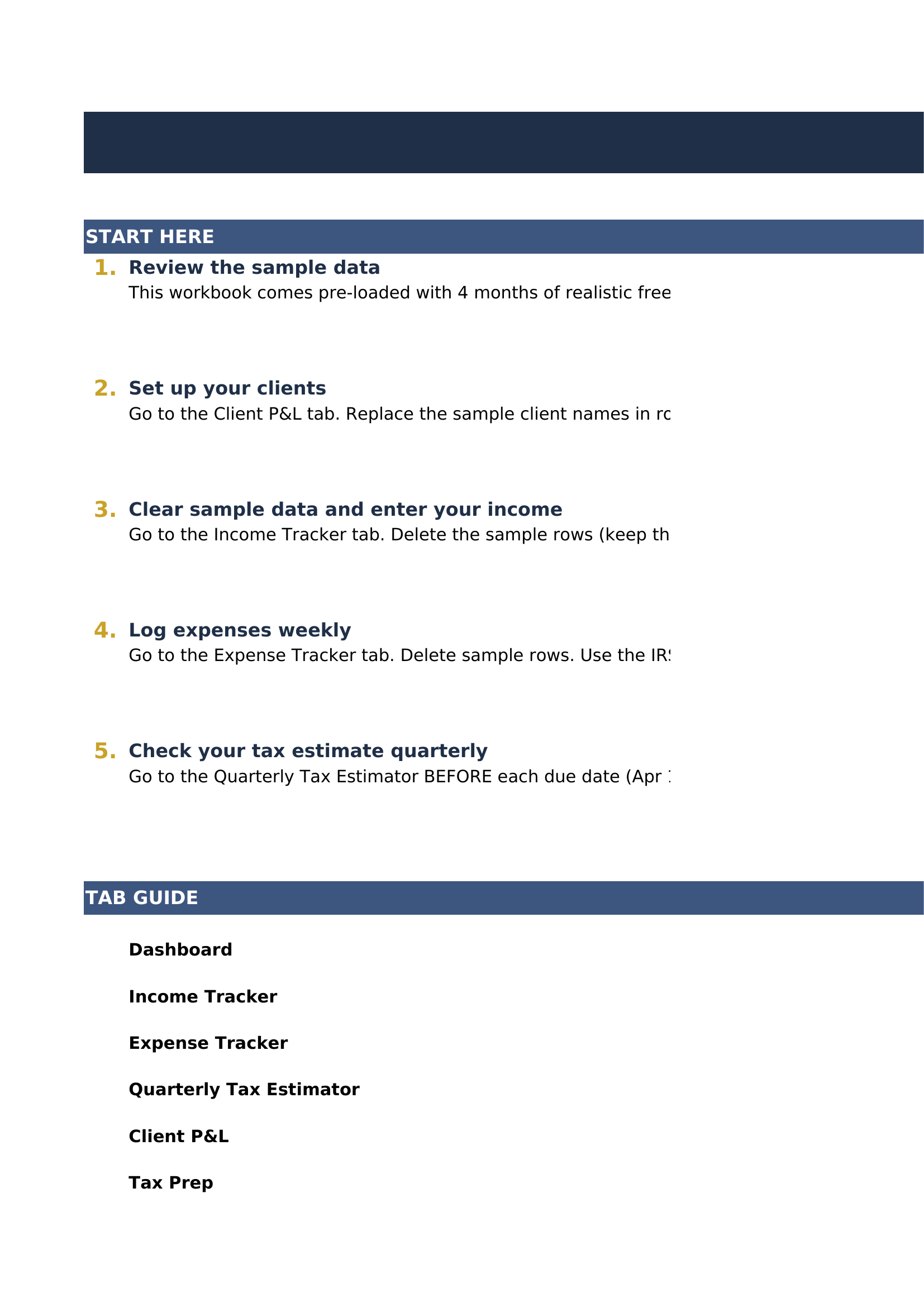Freelancer Financial Command Center Pro dashboard